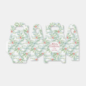 クリスマスの水彩画のような新緑のクッキー フェイバーボックス (折り畳みなし)