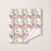 クリスマスの水彩画のヒイラギパターン バスタオルセット (ウォッシュタオル)