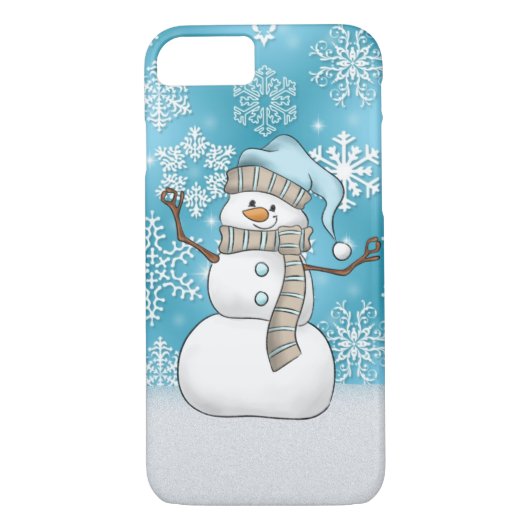 クリスマスの水彩画の雪だるま8/7の箱 Case-Mate iPhoneケース (裏面)