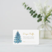 クリスマスの水彩 赤ちゃんのシャワー おむつくじ エンクロージャーカード (スタンド正面)