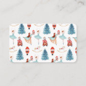 クリスマスの水彩 赤ちゃんのシャワー おむつくじ エンクロージャーカード (裏面)