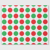 クリスマスの水玉模様 ラッピングペーパー (フラット)