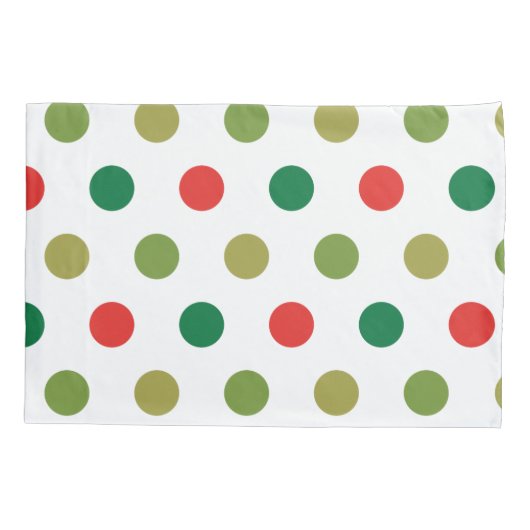 クリスマスの水玉模様 枕カバー (裏面)