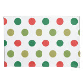 クリスマスの水玉模様 枕カバー (正面)