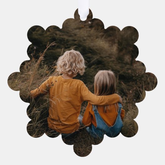 クリスマスの水色の植物性フローラ濃いムーディー オーナメントカード (裏面)