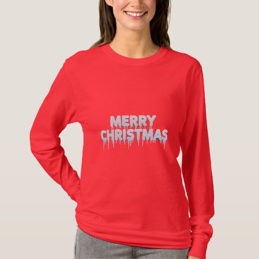 クリスマスの氷の雪の結晶 Tシャツ (正面)