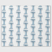 クリスマスの氷柱レター ラッピングペーパー (フラット)