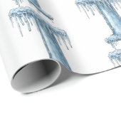 クリスマスの氷柱レター ラッピングペーパー (ロールコーナー)