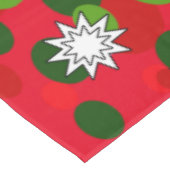 クリスマスの泡および星の赤のテーブルクロス テーブルクロス (アングル)