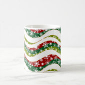 クリスマスの波と雪 コーヒーマグカップ (中央)