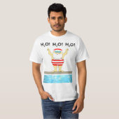 クリスマスの泳ぐ水泳選手 Tシャツ (正面フル)