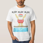 クリスマスの泳ぐ水泳選手 Tシャツ (正面)