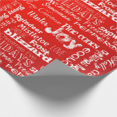 クリスマスの流行語ファイアボール緋色 ラッピングペーパー (角)