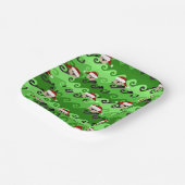 クリスマスの海のカワウソ緑の波 ペーパープレート (傾斜あり)