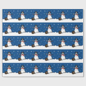 クリスマスの海賊雪だるま ラッピングペーパー (フラット)