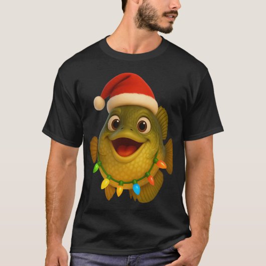 クリスマスの淡水サンフィッシュ Tシャツ (正面)