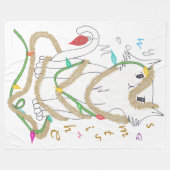 クリスマスの混乱 フリースブランケット (正面(横))