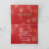 クリスマスの渦巻き旋回 – 写真の挿入 – グリーティングカード シーズンカード (内部)