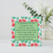 クリスマスの渦巻き赤、緑、白 カード (スタンド正面)