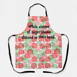 クリスマスの渦巻き エプロン