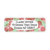 クリスマスの渦巻き ラベル (正面)