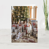 クリスマスの準備ができている小さなボアヤギ カード (正面)