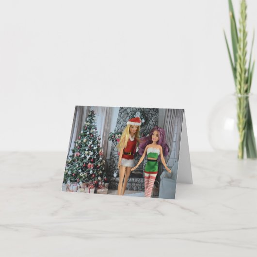 クリスマスの準備ができている。クリスマスカード カード (正面)