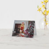 クリスマスの準備ができている。クリスマスカード カード (黄色い花)