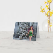 クリスマスの準備ができている。クリスマスカード カード (黄色い花)