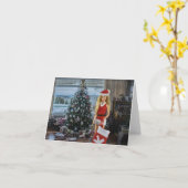 クリスマスの準備ができている。クリスマスカード カード (黄色い花)