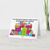 クリスマスの準備ができている。空白のクリスマスカード カード (裏面)