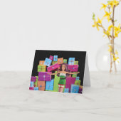 クリスマスの準備ができている。空白のクリスマスカード カード (黄色い花)