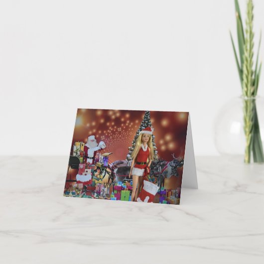 クリスマスの準備は万端。クリスマスカード カード (正面)