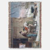 クリスマスの準備フランシス・エドモンド1851 スローブランケット (正面縦)