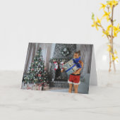 クリスマスの準備万端。無地のクリスマスカード カード (黄色い花)
