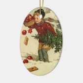 クリスマスの準備 セラミックオーナメント (左)
