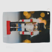 クリスマスの滑りやすいジョーくるみ割り人形オーナメント ゴルフタオル (横)