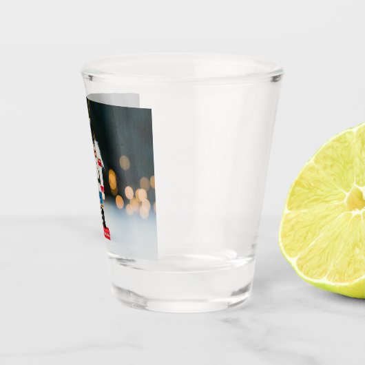 クリスマスの滑りやすいジョーくるみ割り人形オーナメント ショットグラス (右)