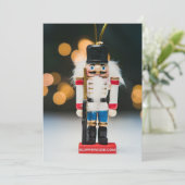 クリスマスの滑りやすいジョーくるみ割り人形オーナメント シーズンカード (スタンド正面)