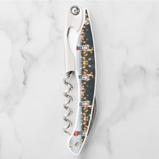 クリスマスの滑りやすいジョーくるみ割り人形オーナメント ソムリエナイフ (正面)