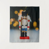 クリスマスの滑りやすいジョーくるみ割り人形オーナメント タペストリー (正面)