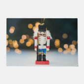クリスマスの滑りやすいジョーくるみ割り人形オーナメント ドアマット (正面)