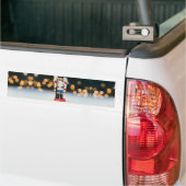 クリスマスの滑りやすいジョーくるみ割り人形オーナメント バンパーステッカー (トラック上)