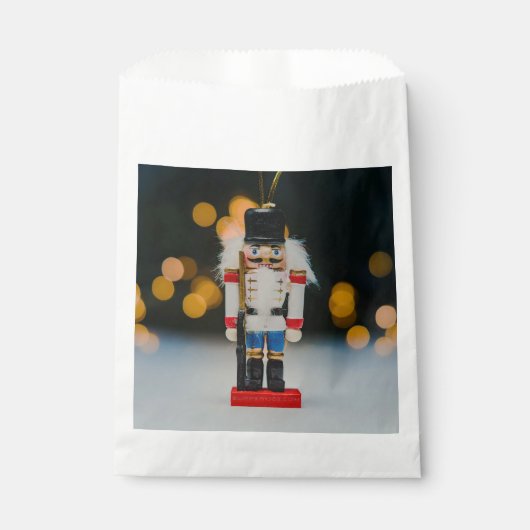 クリスマスの滑りやすいジョーくるみ割り人形オーナメント フェイバーバッグ (正面)