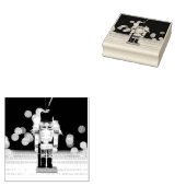 クリスマスの滑りやすいジョーくるみ割り人形オーナメント ラバースタンプ (押印)