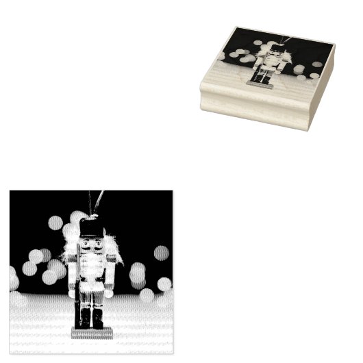 クリスマスの滑りやすいジョーくるみ割り人形オーナメント ラバースタンプ (押印)