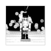 クリスマスの滑りやすいジョーくるみ割り人形オーナメント ラバースタンプ (インプリント)