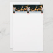 クリスマスの滑りやすいジョーくるみ割り人形オーナメント 便箋 (正面/裏面)