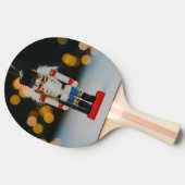 クリスマスの滑りやすいジョーくるみ割り人形オーナメント 卓球ラケット (横)
