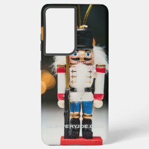 クリスマスの滑りやすいジョーくるみ割り人形オーナメント SAMSUNG GALAXY S21+ケース